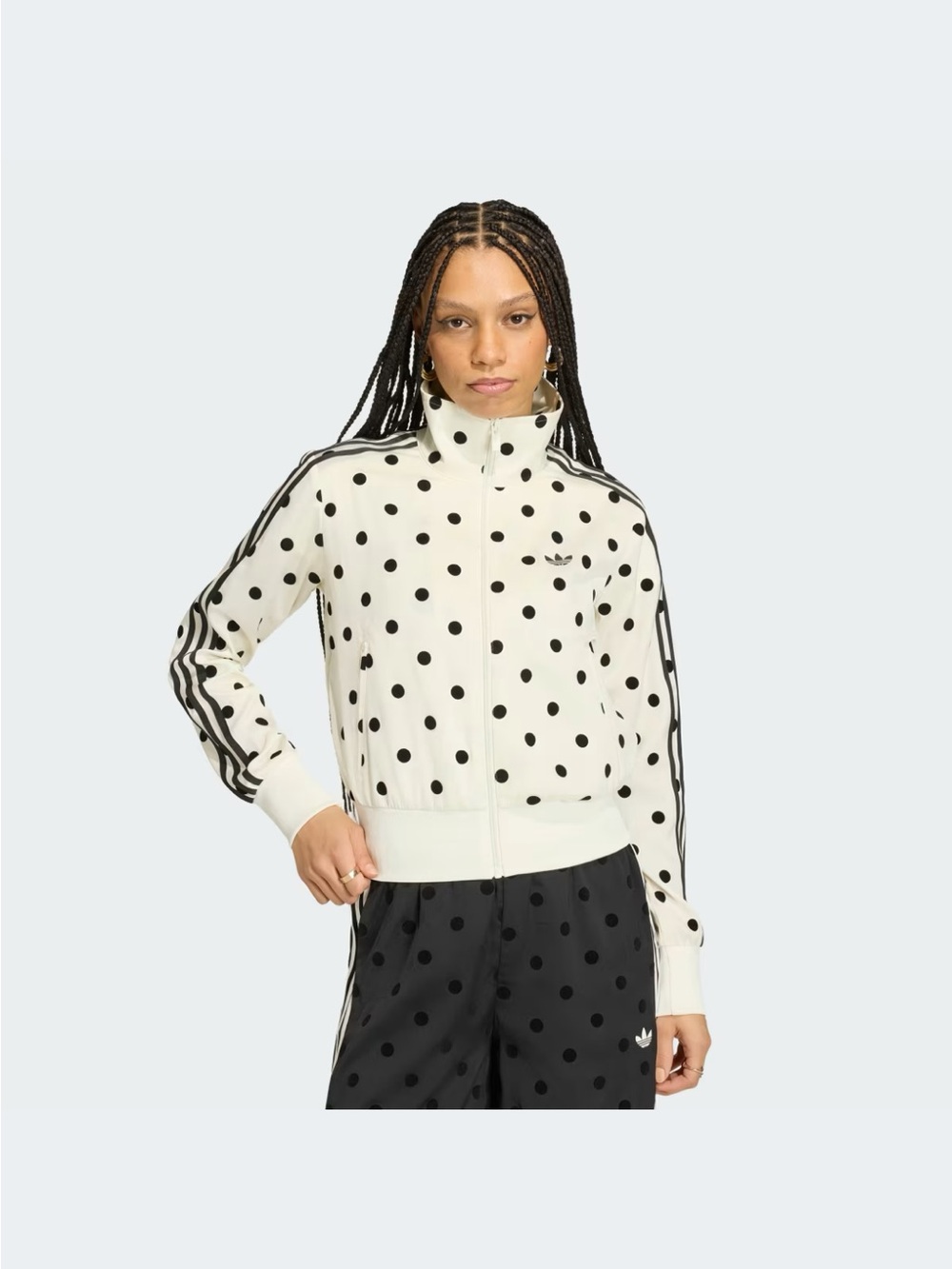 adidas Originals White and Black Polka track jacket